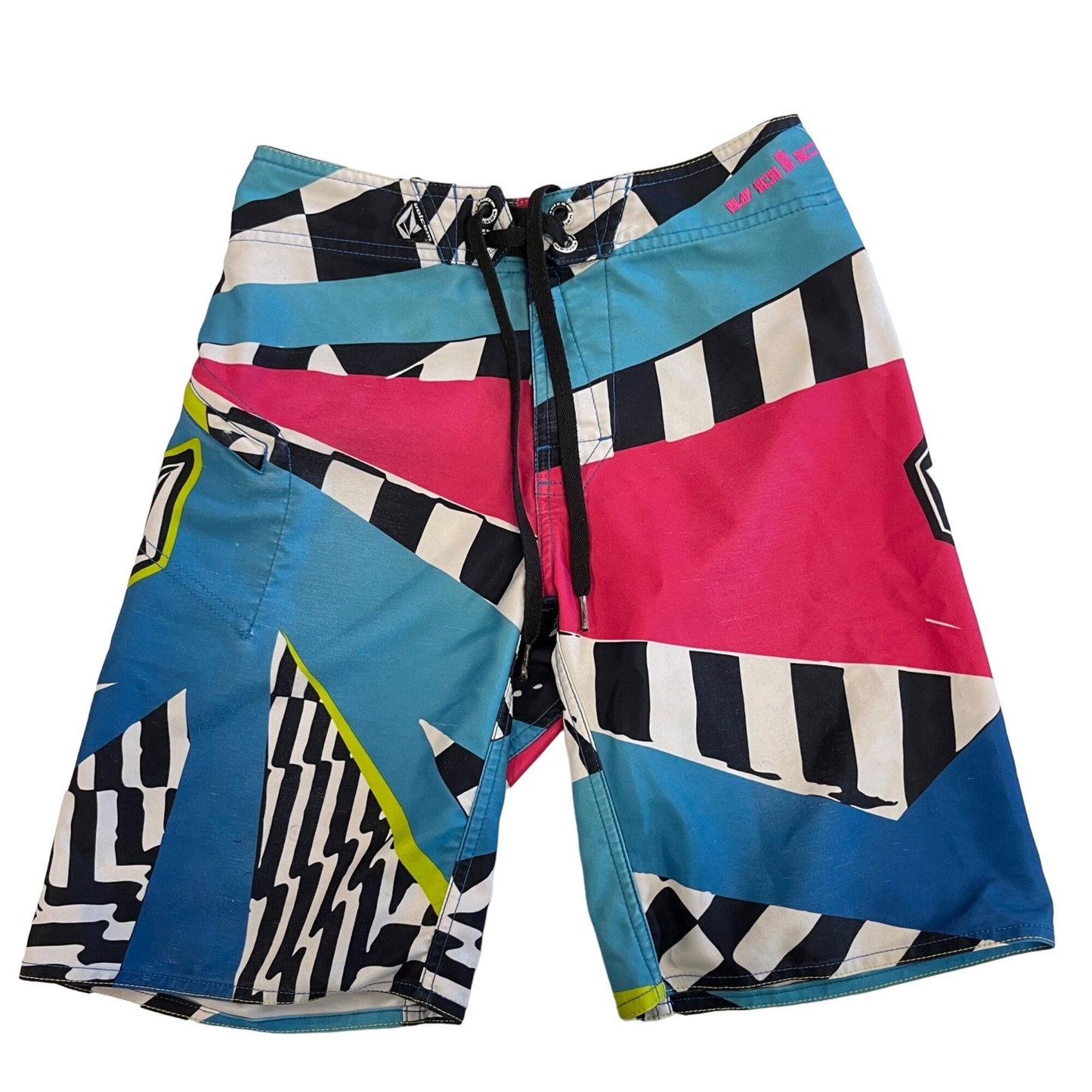 Volcom 12 Dusty Payne Mod Boardshorts Mutlicolor Surf Swim Zip Pocket Drawstring