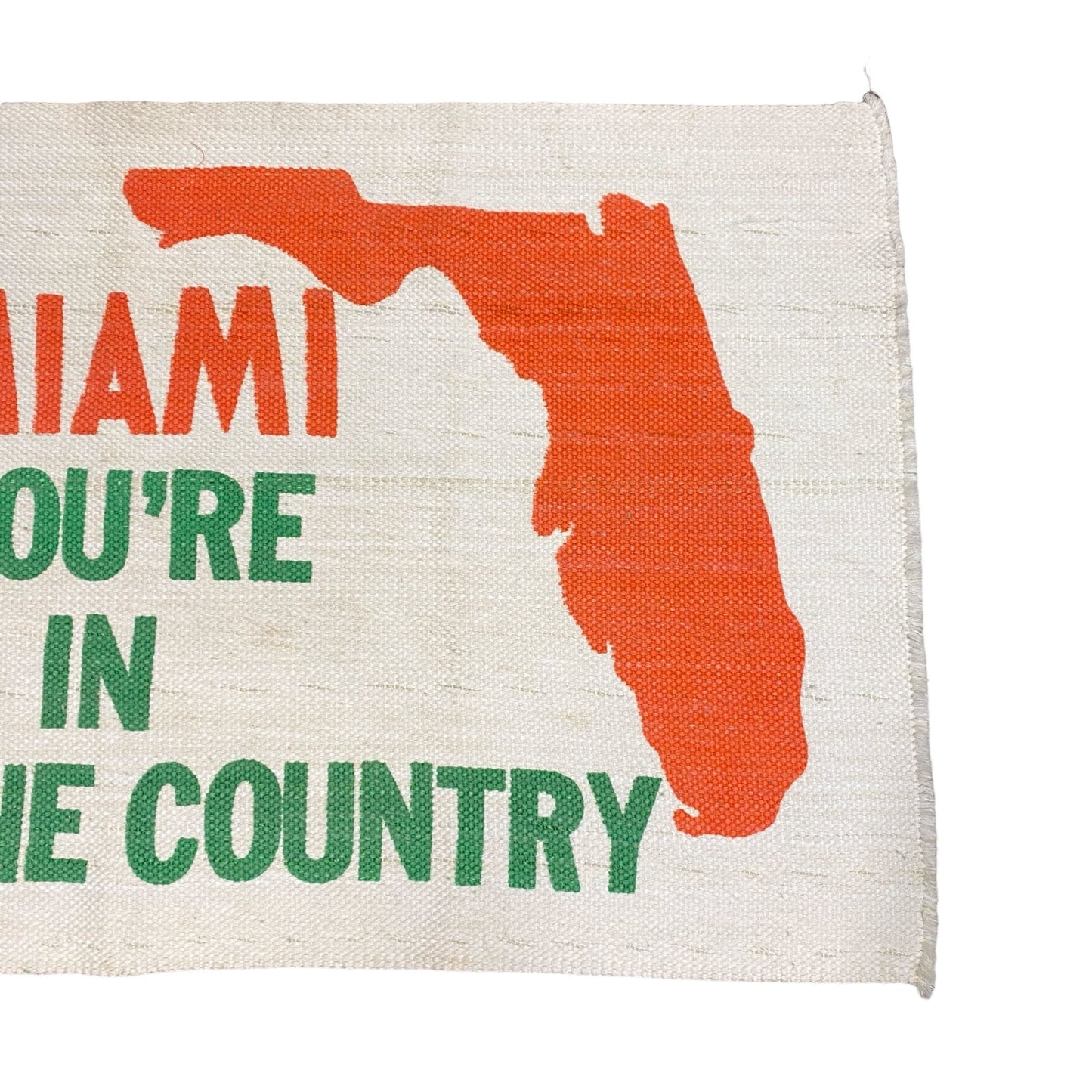 Vintage Miami Hurricanes Woven Rug