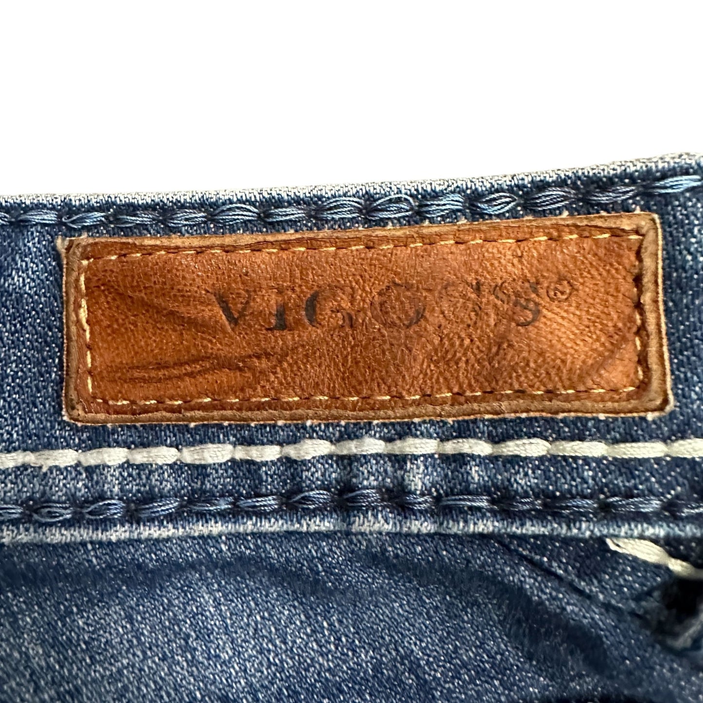 Vigoss Jeans Womens 5/6 28 Bootcut Low Rise Stretch Distressed Thick Stitch