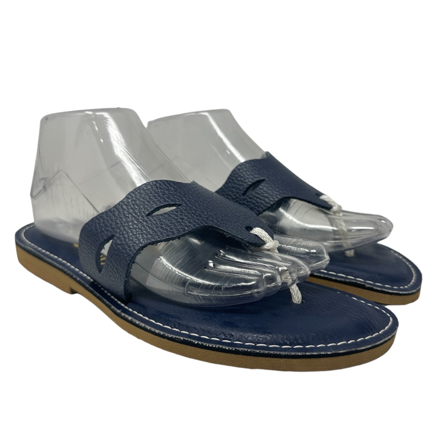 Kino Womens 10 Blue Thong Sandals Flip Flop Slip On Shoes Made in Key West FL