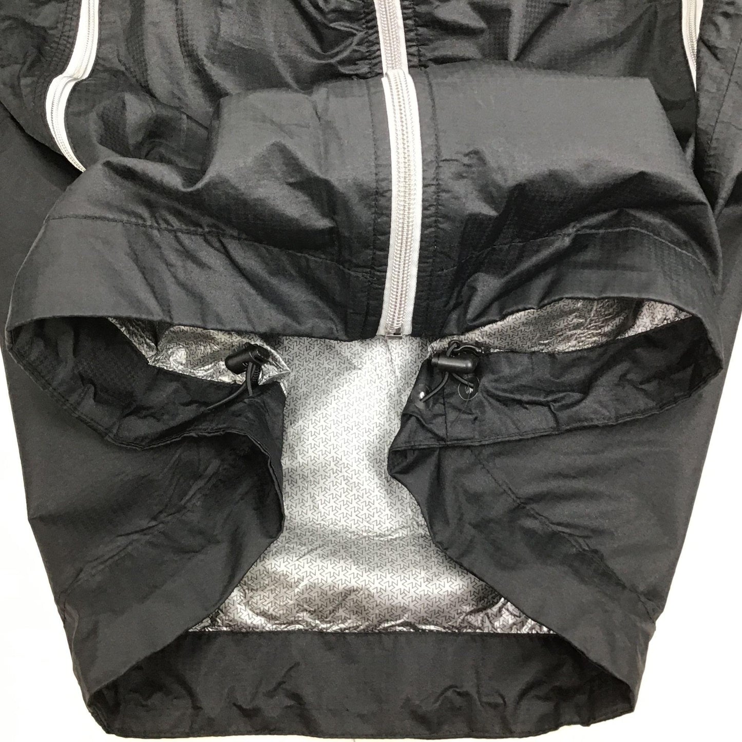 Avalanche Womens L Windbreaker Jacket Hidden Hood Thumbholes Waterproof Zip Up