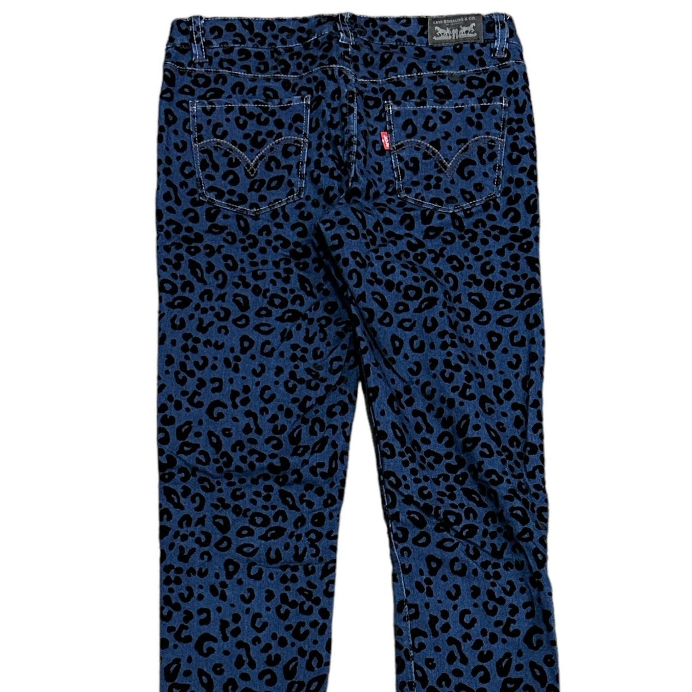 Levis Girls 12 Skinny Jeans Animal Print Adjustable Waist Stretch Denim Legging