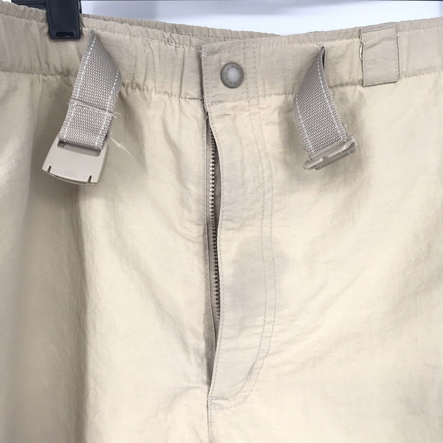 LANDS END XXL 44-46 Traditional Fit Tan Swim Trunks Men Elastic Waist Belt