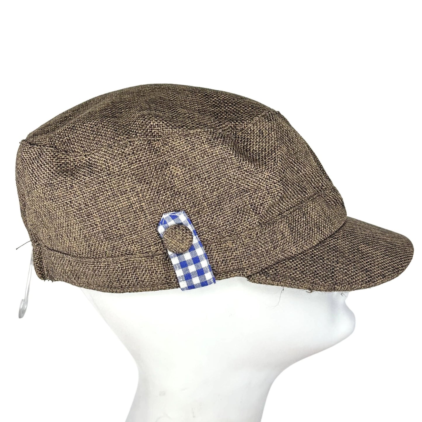 Ladies Cadet Hat Military Conductors Hat Soft Cap Womens Brown Short Bill