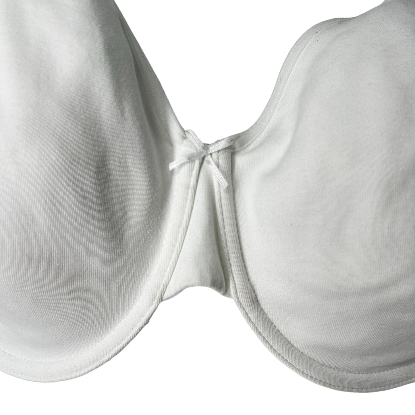 Cacique 46DD White Cotton Lightly Lined Full Coverage Bra Underwire Adjustable