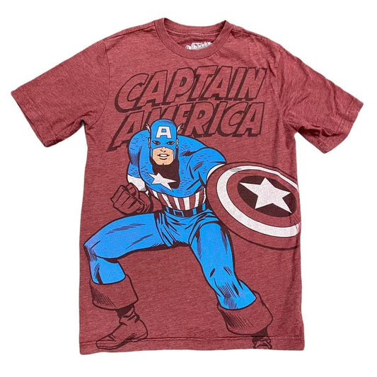 Captain America Youth L Red Tshirt Graphic Print Old Navy Collectibles Marvel