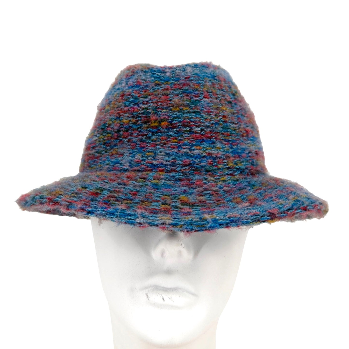 Jeffery Lawrence for Lawrence Bentley Italian Womens Knit Fedora Hat Wool Blend