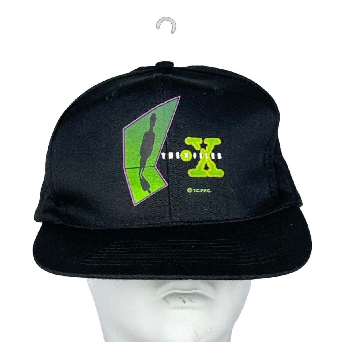 Vintage The X-Files Black Snapback Adjustable Hat 90s Movie TV Show TCFFC