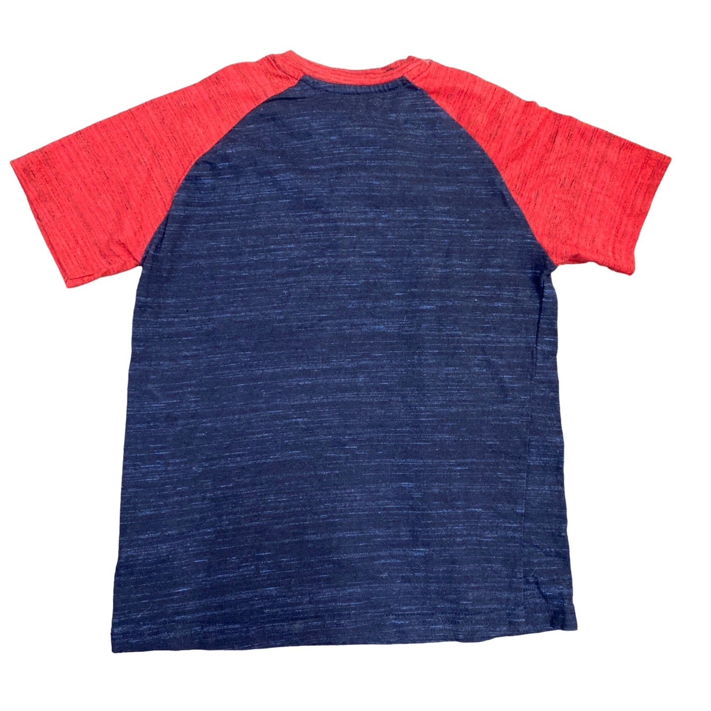 Cooper Denim Boys 7 Henley Pocket Short Sleeve Tshirt Gray Blue Red Lot of 2