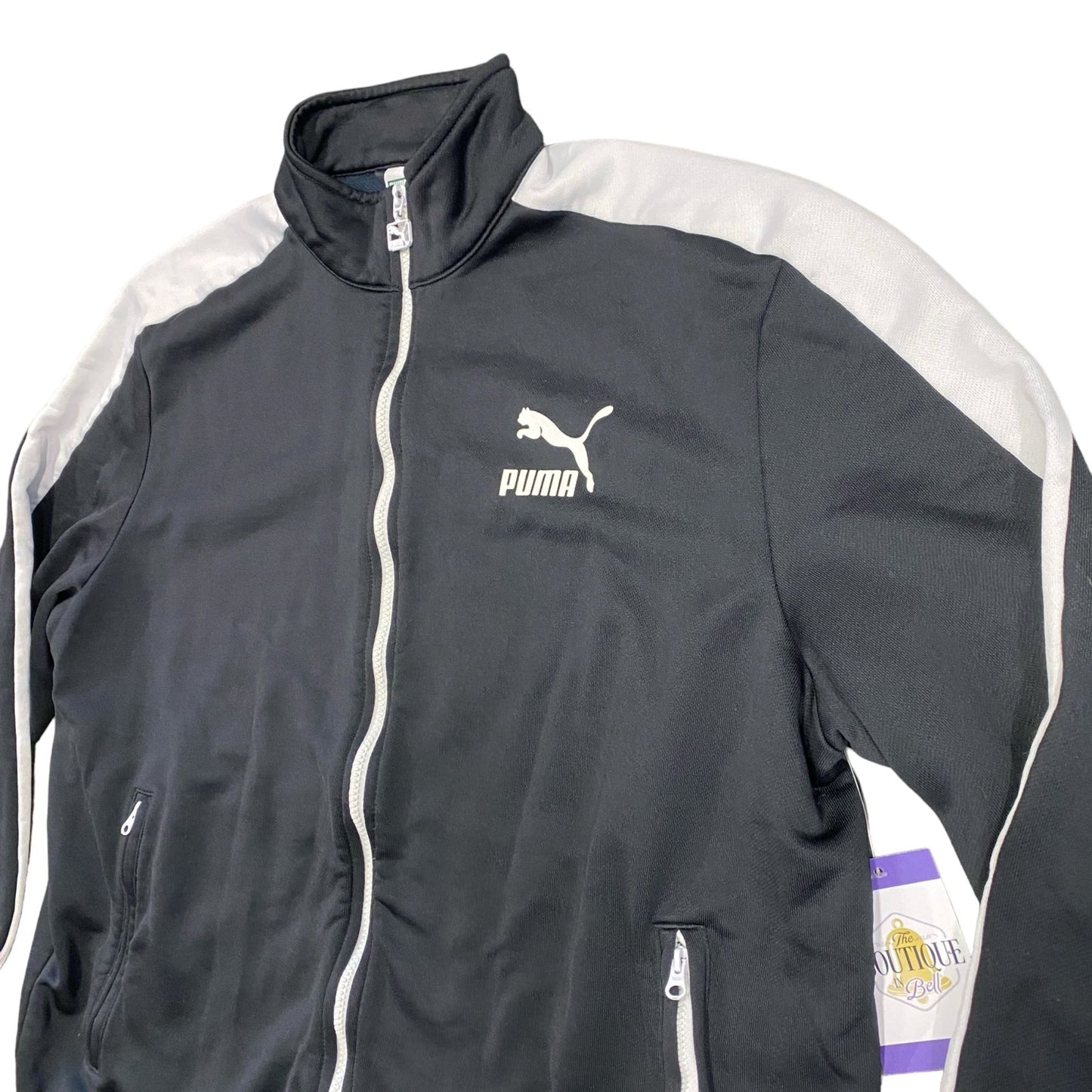 Puma Archive T7 Track Jacket Mens XXL Black 572658 01 Zip Pockets Athleisure