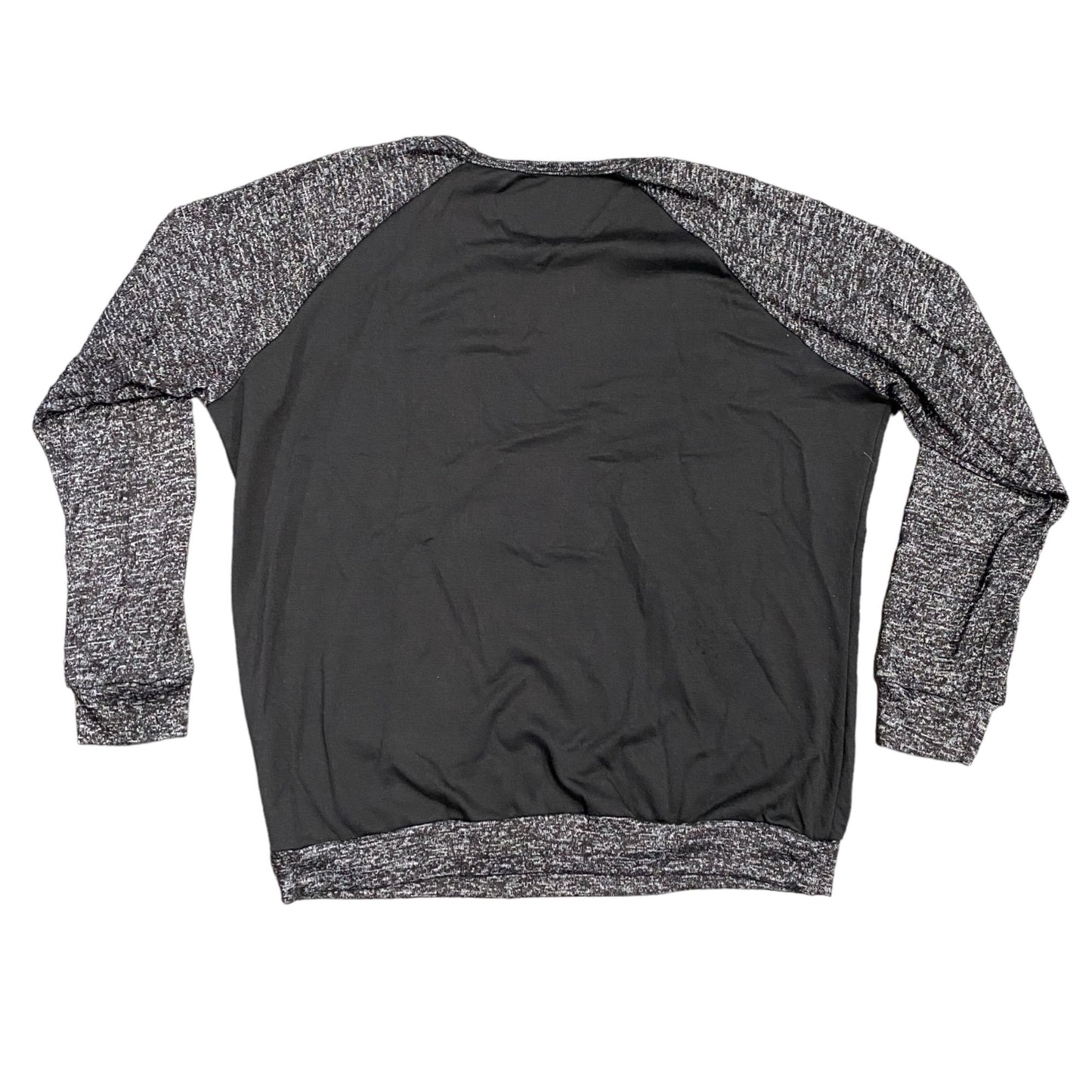 It Works! Distributor Shirt Womens L Crazy Wrap Thing Black Gray Long Sleeve