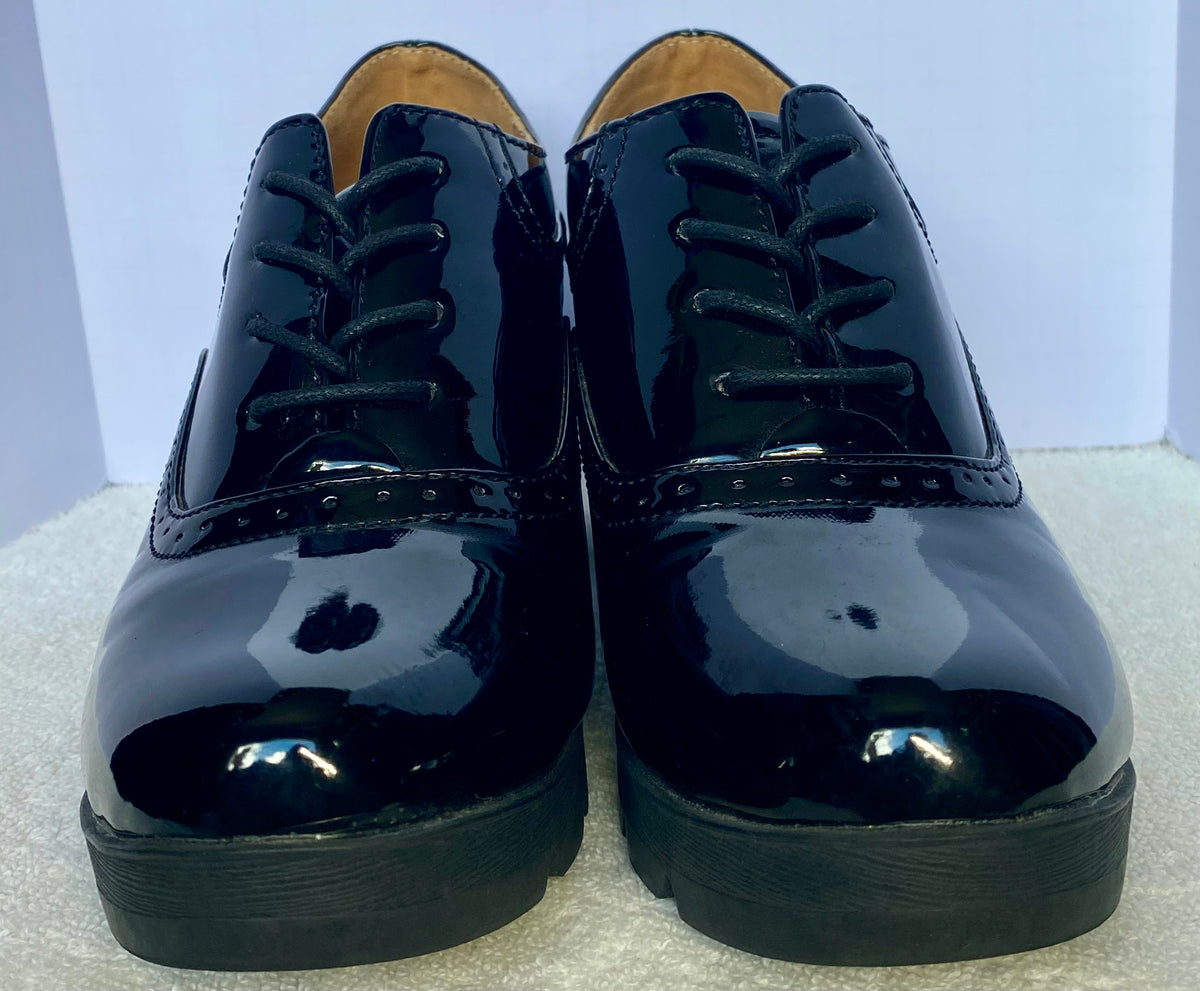 Dadawen Patent Leather Lace Up Oxford Glossy Dress Shoe 8.5