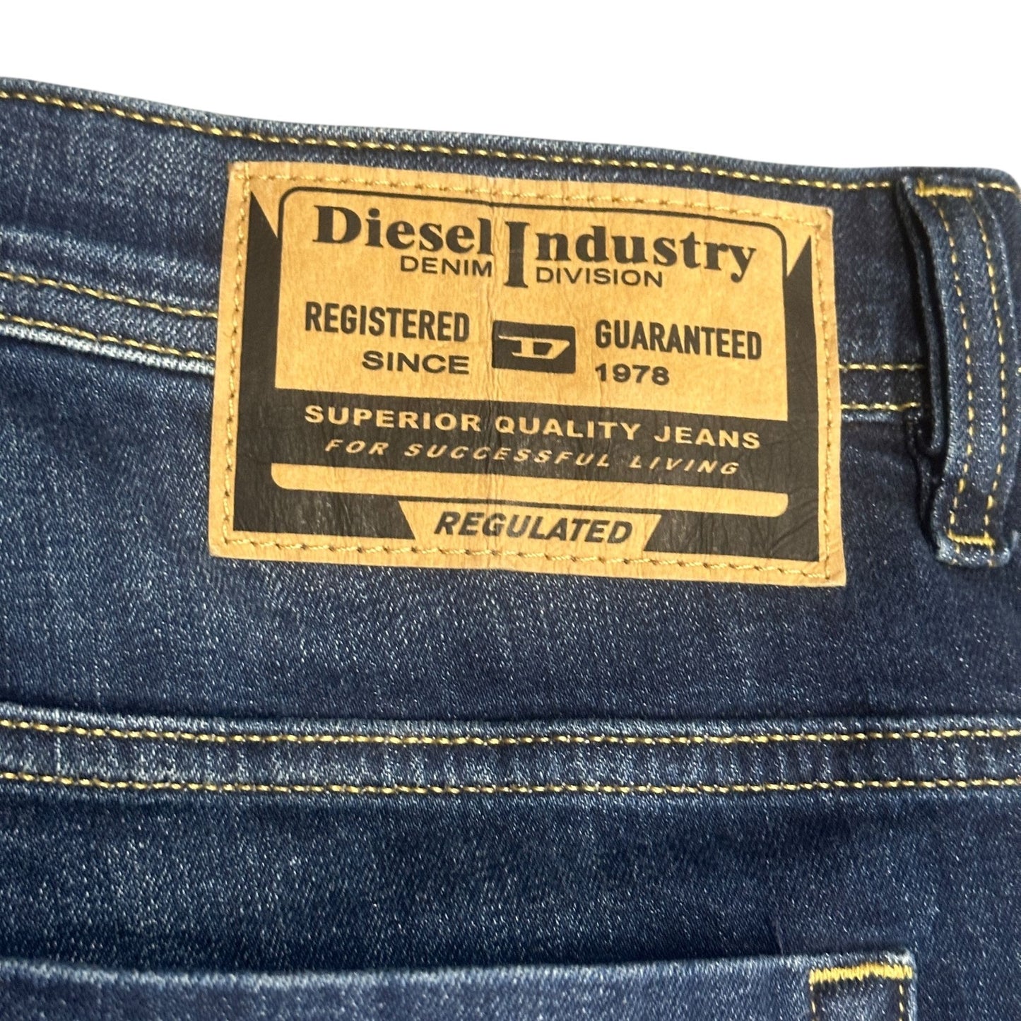 Diesel Jeans Mens 38x 32 Safado Slim Straight Button Fly Dark Wash Denim Stretch