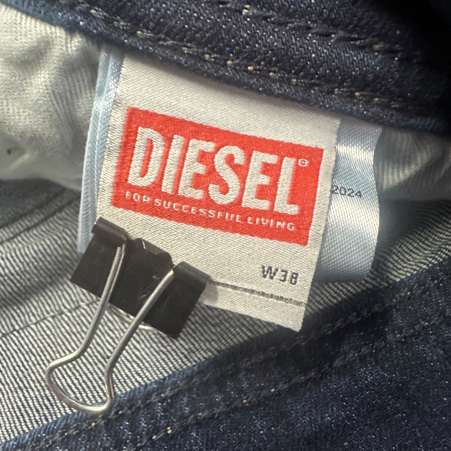 Diesel Jeans Mens 38x 32 Safado Slim Straight Button Fly Dark Wash Denim Stretch