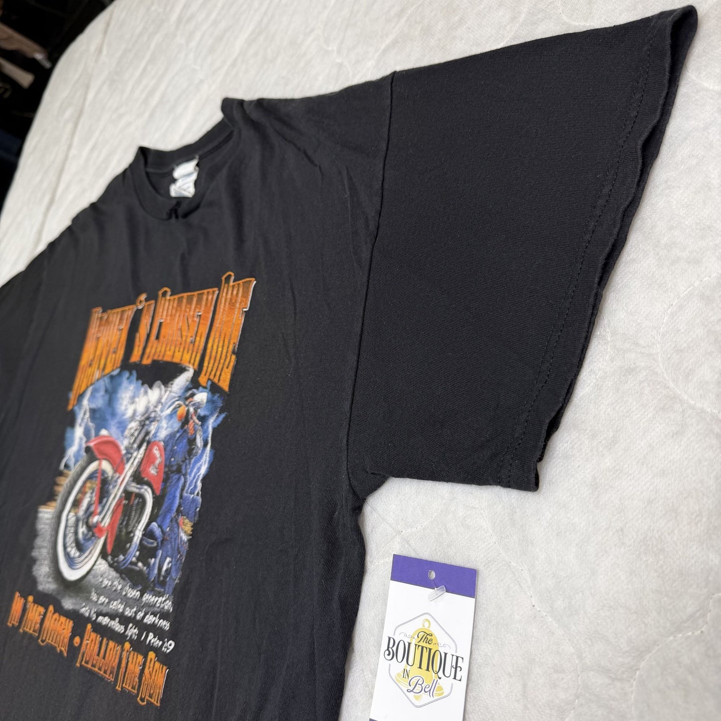 Heavens Chosen One Christian Biker Graphic Black TShirt XL 1 Peter 2:9