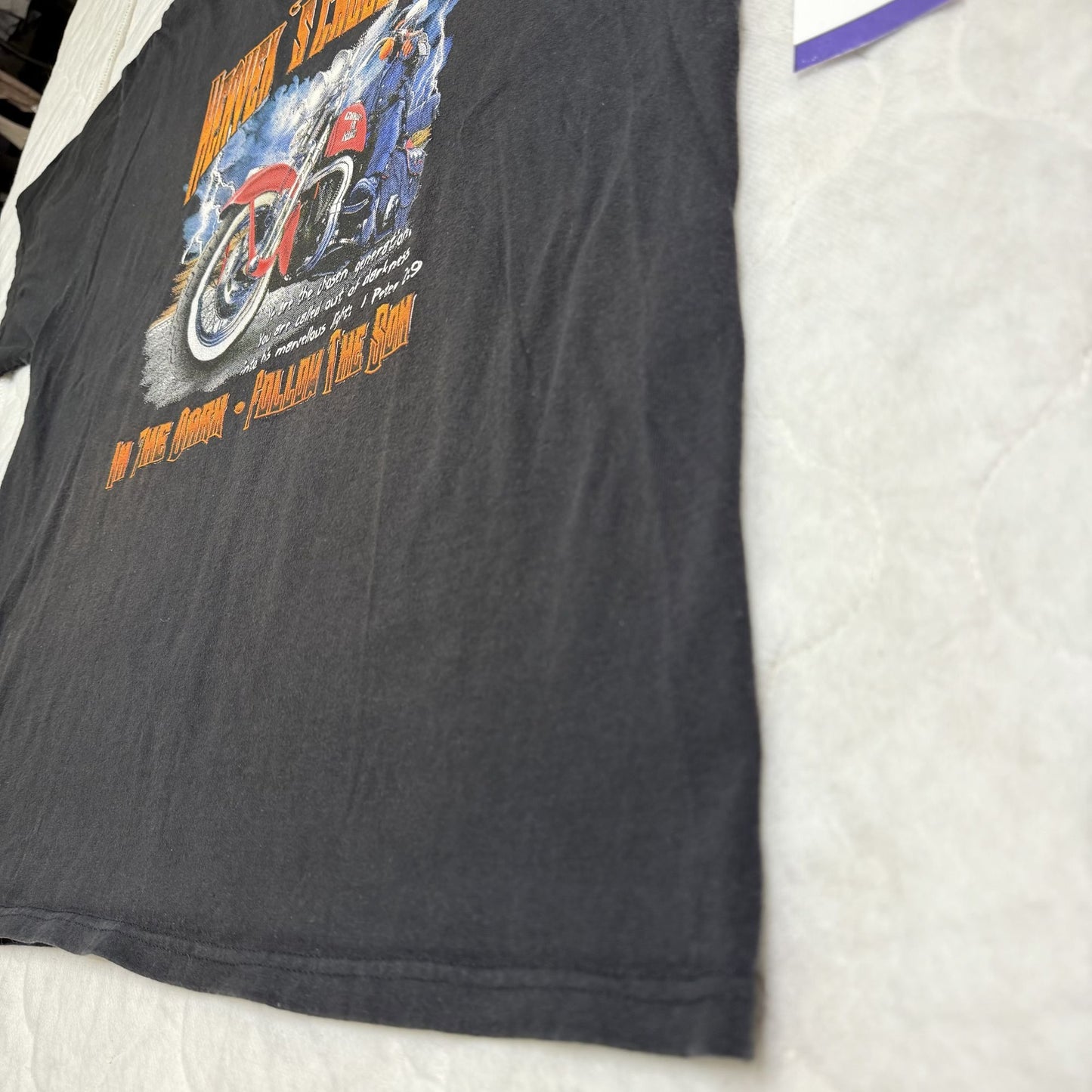 Heavens Chosen One Christian Biker Graphic Black TShirt XL 1 Peter 2:9