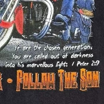 Heavens Chosen One Christian Biker Graphic Black TShirt XL 1 Peter 2:9