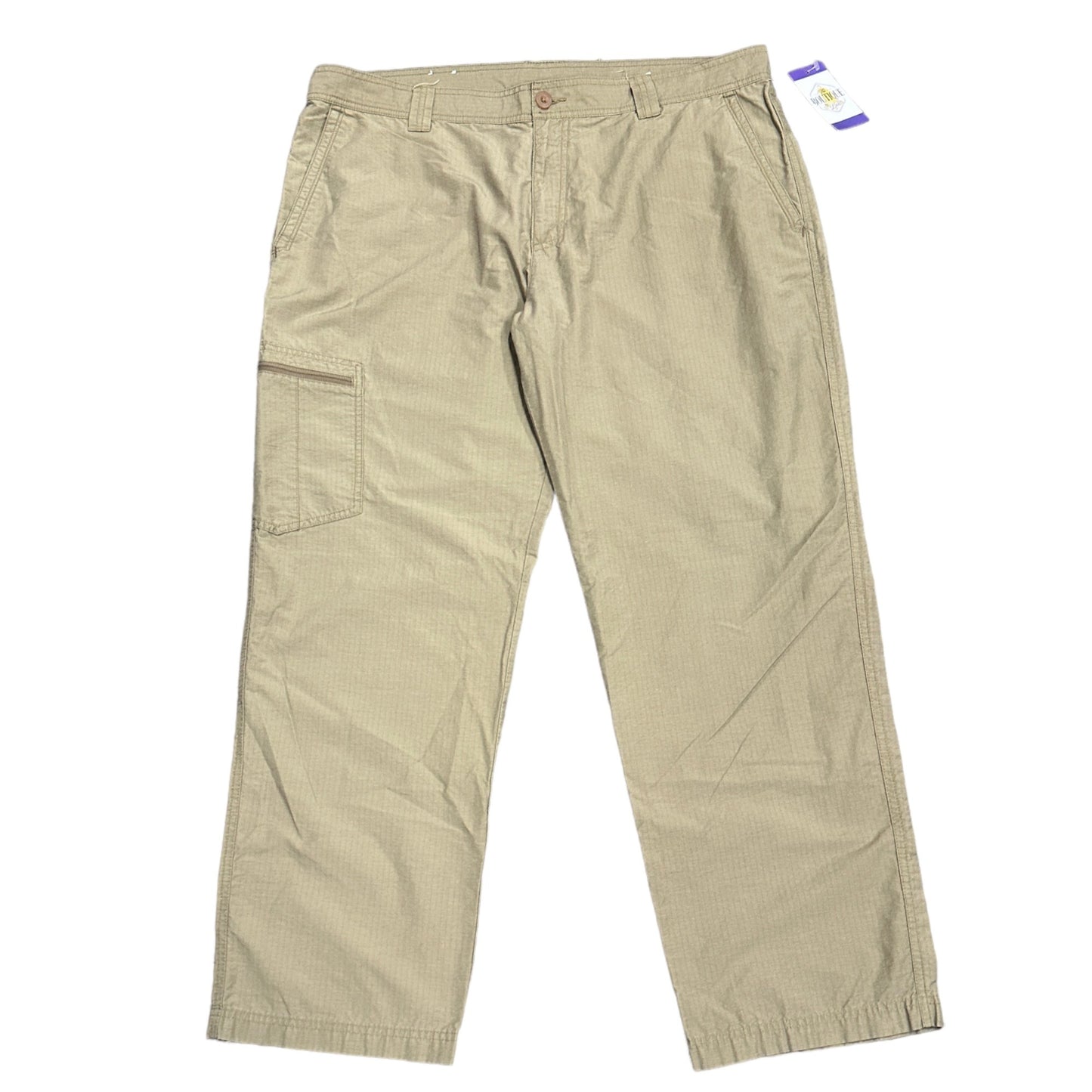 Columbia Twisted Cliff RipStop Mens 40X30 Zip Fly Cargo Hiking Khaki Pant XM8936