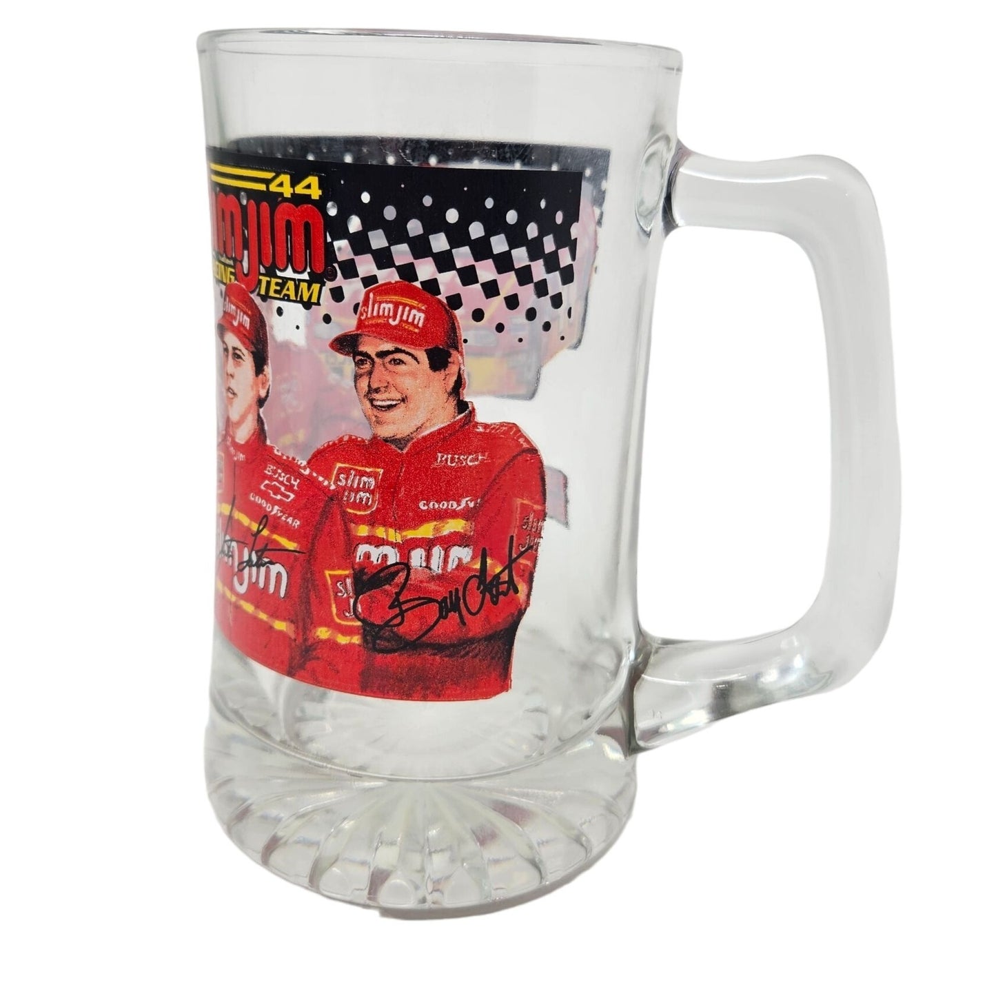 Vintage 1999 Nascar Busch Series Slim Jim 44 Racing Team Glass Collectors Mug