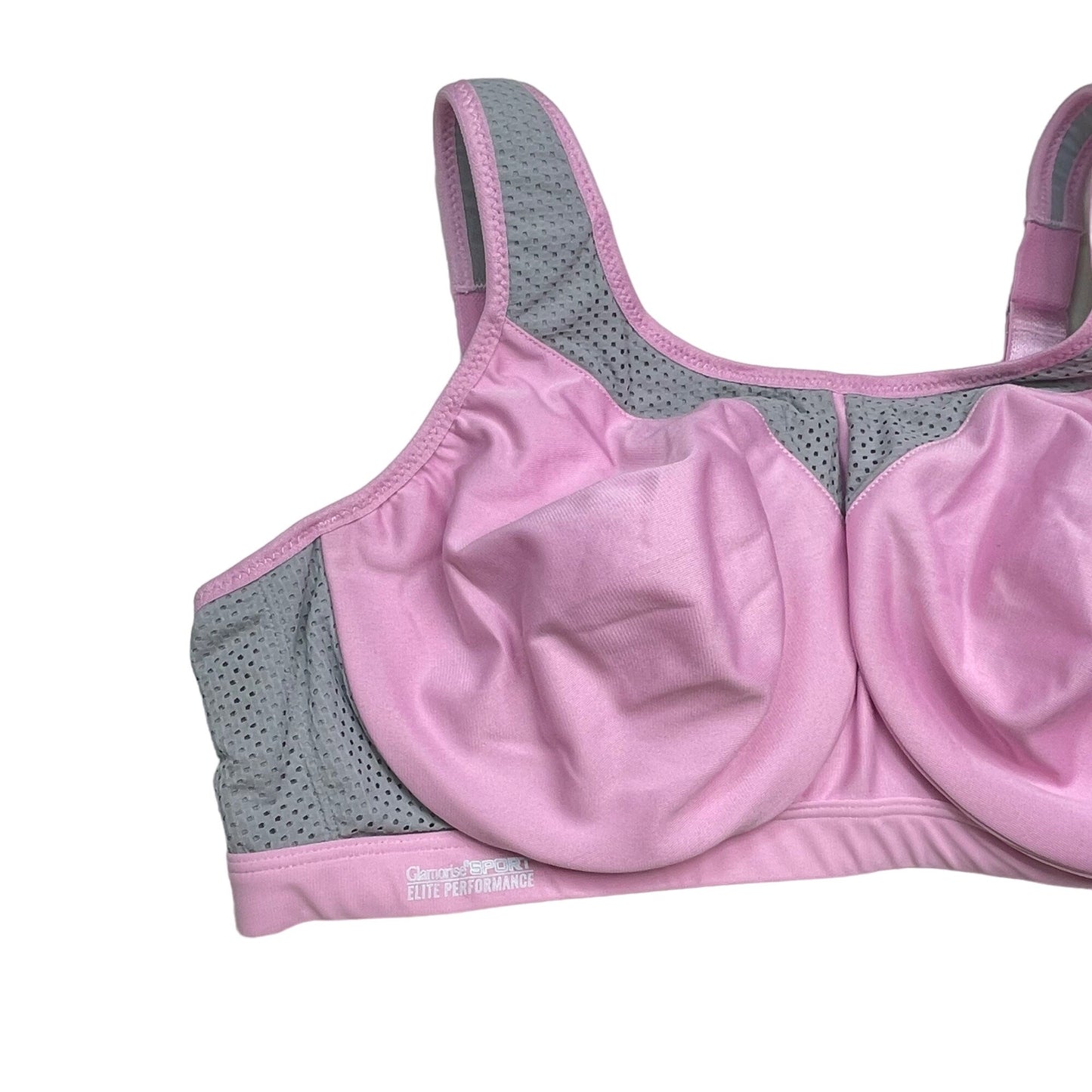 Glamorise 44C Pink Full Coverage Sports Bra Seamless Underwire High Impact