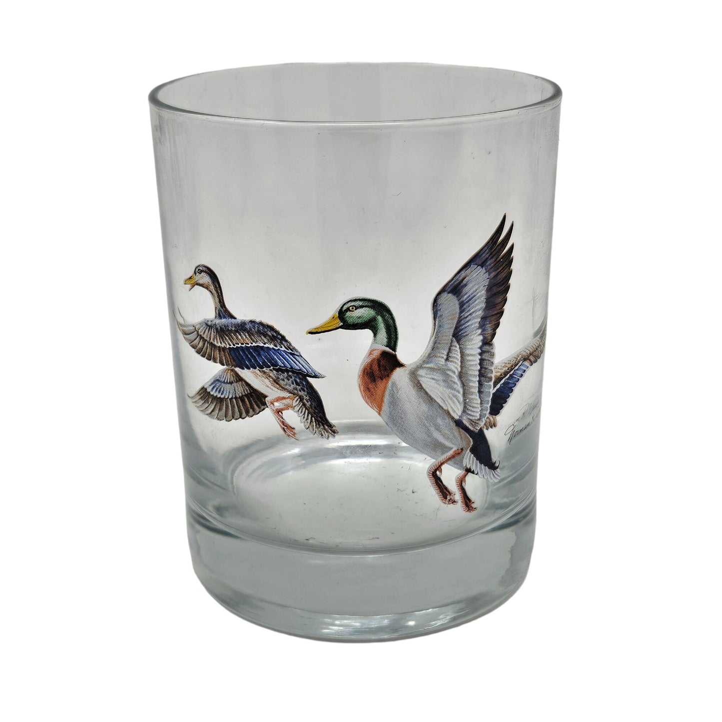 Vintage West Virginia Glass Wildlife Game Bird Drinking Glass Set Pheasant