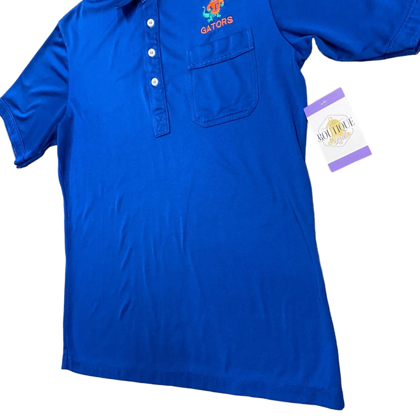 Vintage NOLOGO by Tonix Blue Florida Gators Polo Shirt 80s Albert Logo Mens M