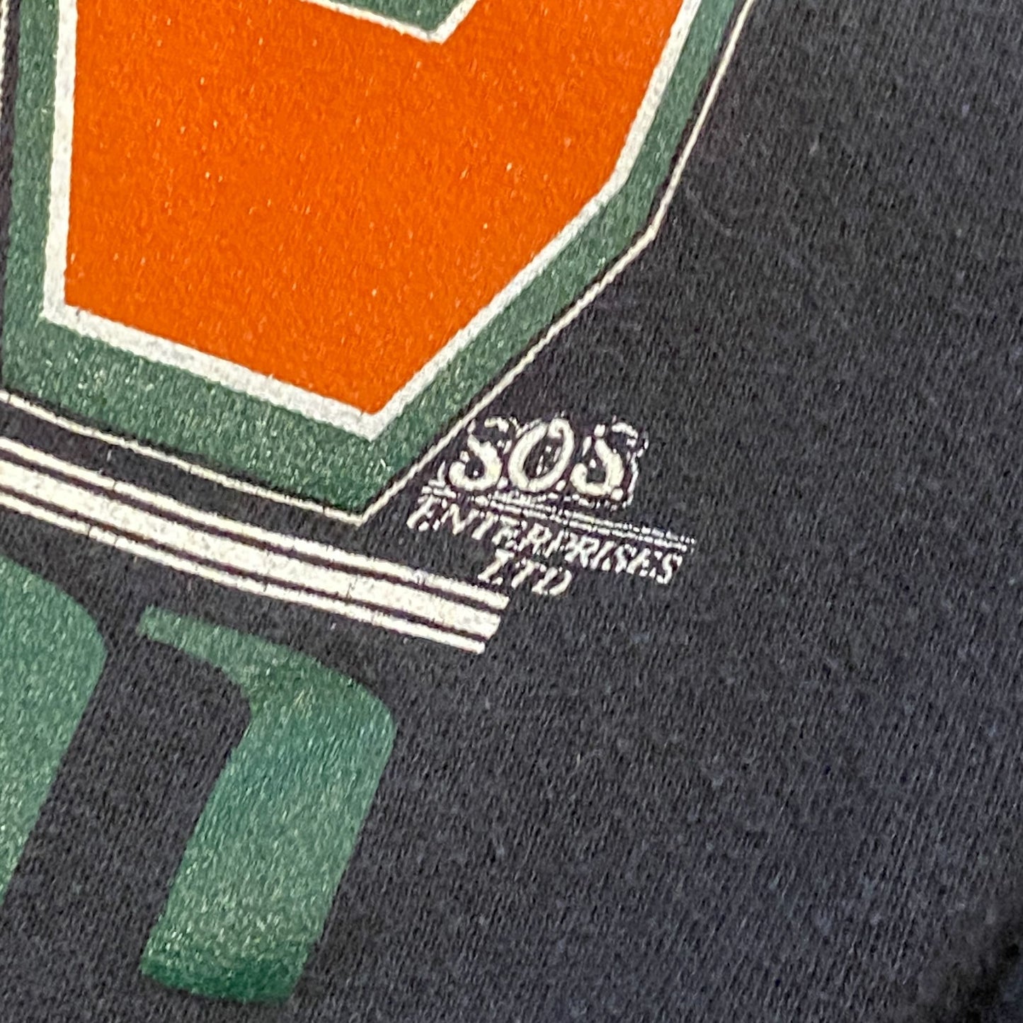 Tultex Mens XL Miami Canes Hurricanes Pullover Sweatshirt Black Made in USA