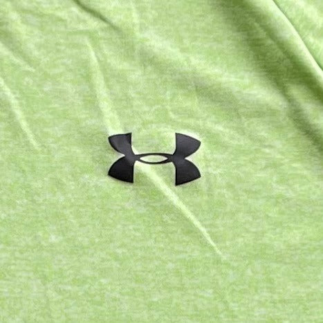 Under Armour M Lime Green Tech Tee Short Sleeve Tshirt Pocket Logo Crew Neck