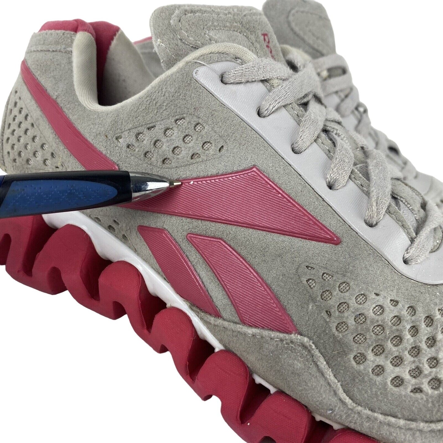 Reebok Zig Energy Running Shoes 71-J22339 Gray Neon Pink Womens Size 7