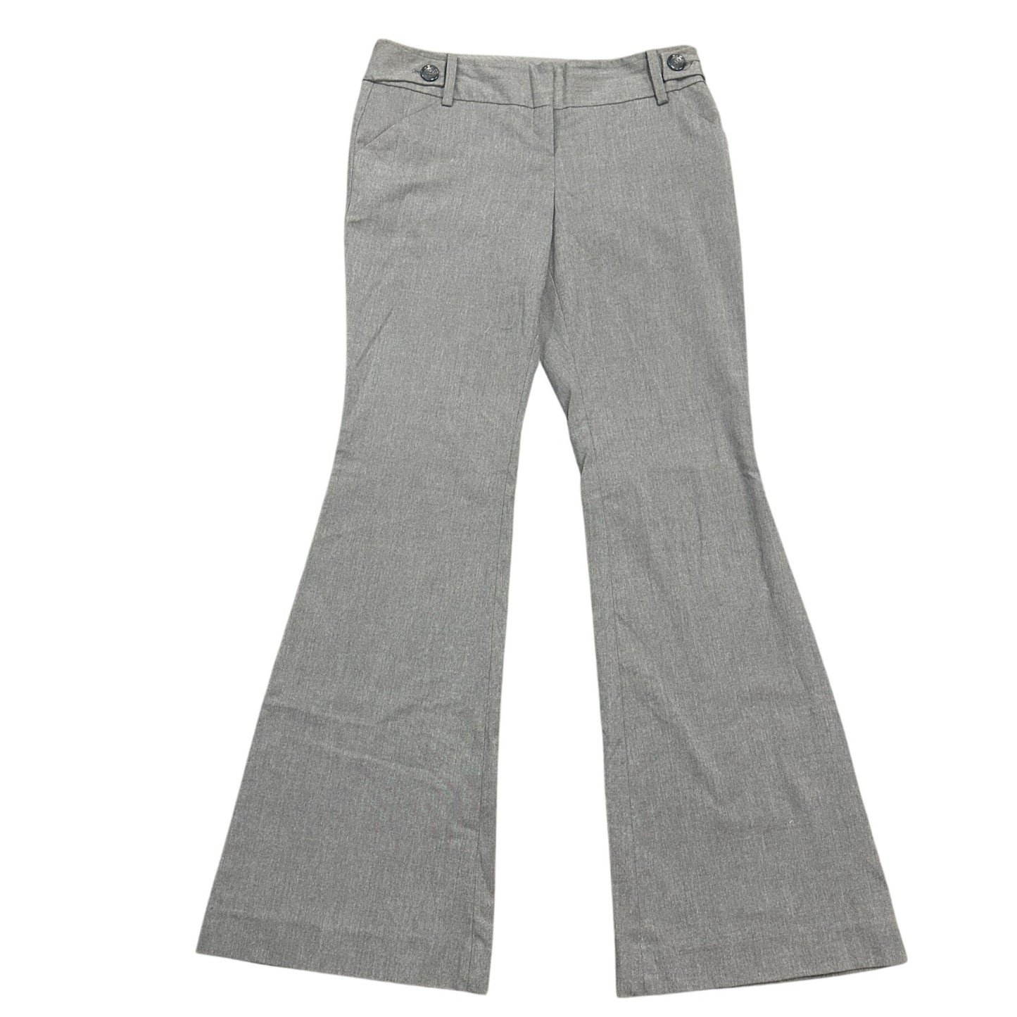 The Limited Cassidy Fit Dress Pants 6L Gray Wide Flare Leg Mid Rise Office Wear
