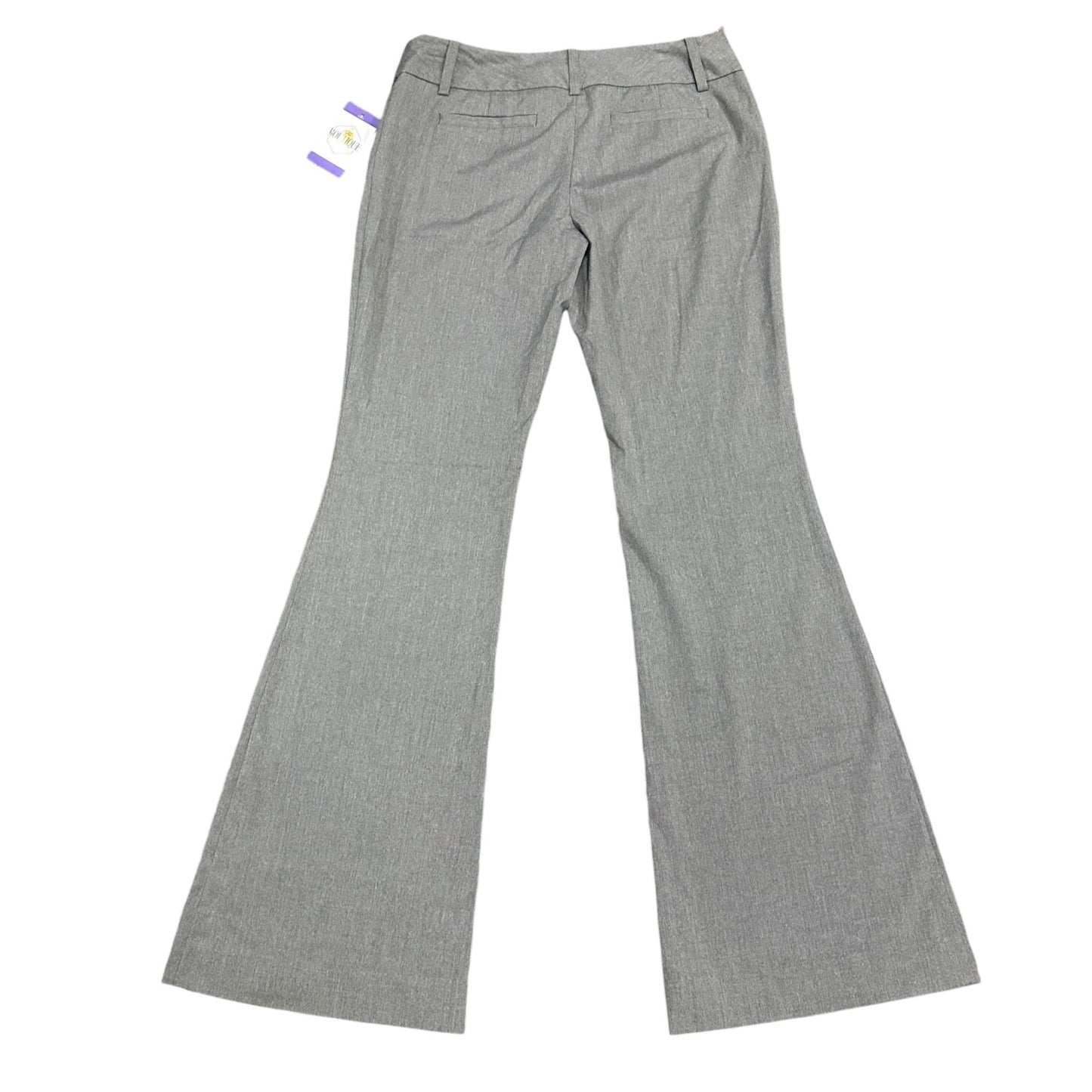 The Limited Cassidy Fit Dress Pants 6L Gray Wide Flare Leg Mid Rise Office Wear