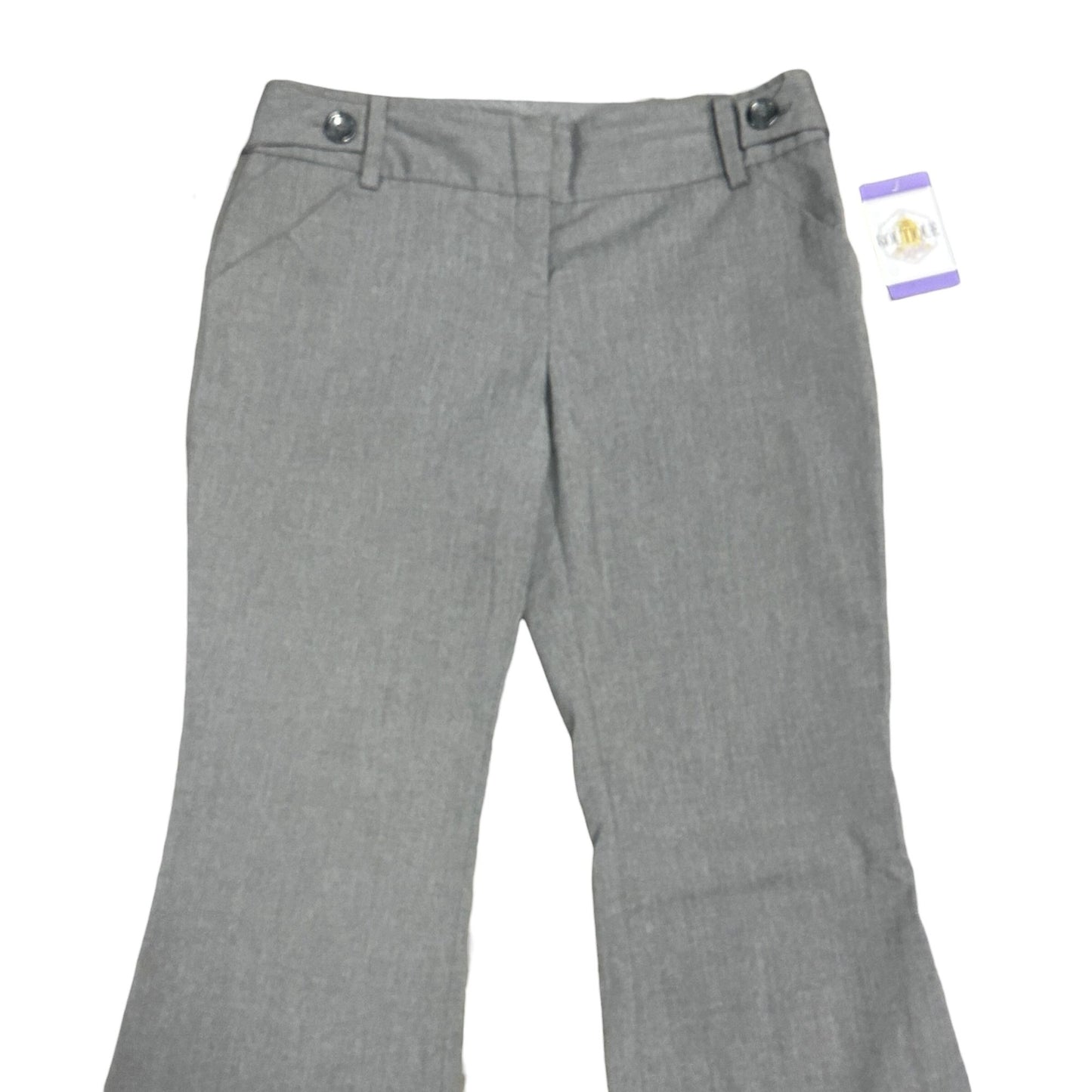 The Limited Cassidy Fit Dress Pants 6L Gray Wide Flare Leg Mid Rise Office Wear