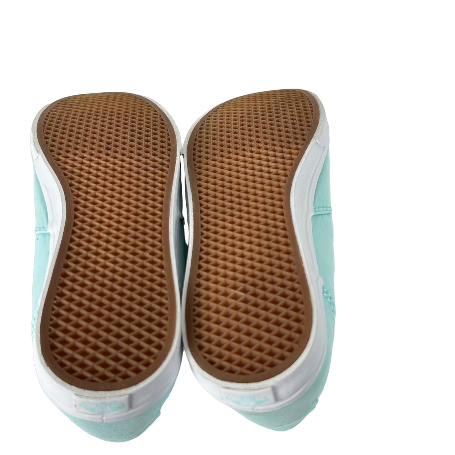 Vans Womens 8 Teal Blue Canvas Lace Up Skateboard Sneakers Casual Skater