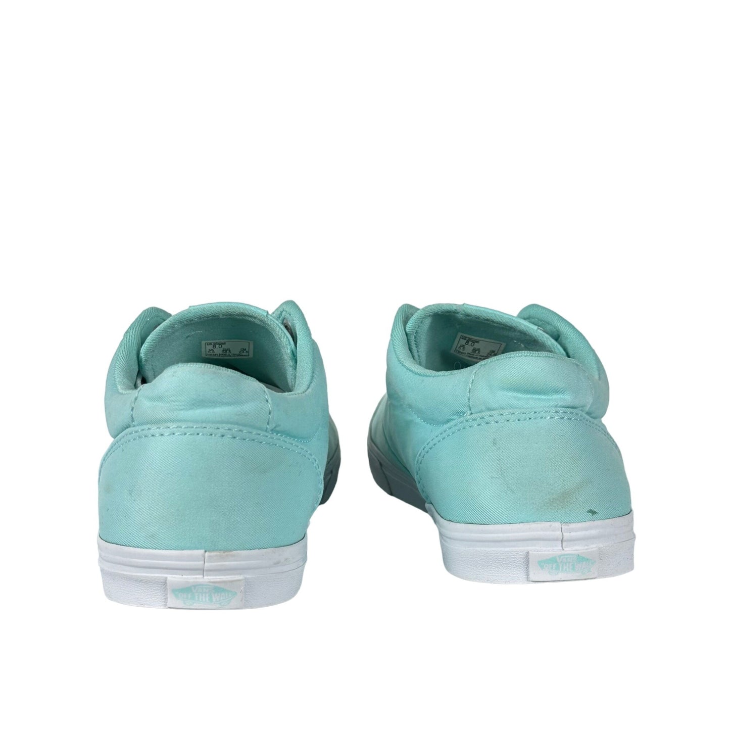 Vans Womens 8 Teal Blue Canvas Lace Up Skateboard Sneakers Casual Skater