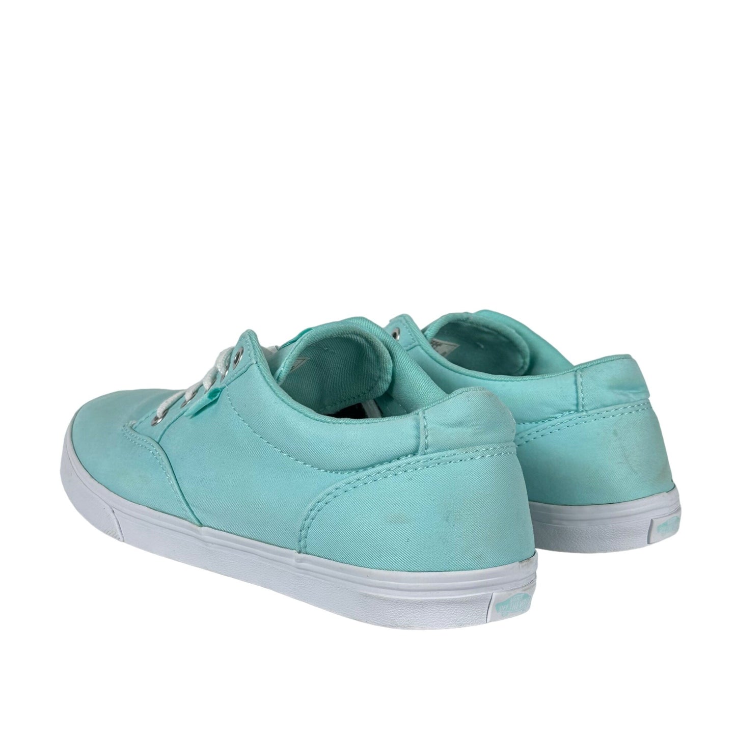 Vans Womens 8 Teal Blue Canvas Lace Up Skateboard Sneakers Casual Skater