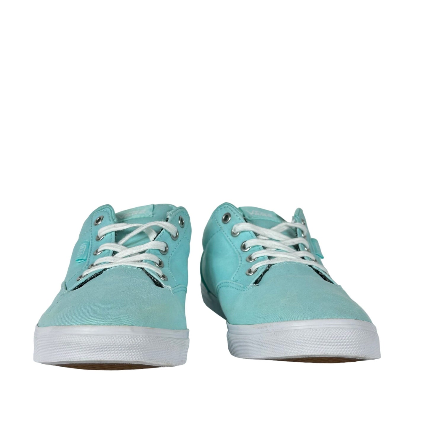 Vans Womens 8 Teal Blue Canvas Lace Up Skateboard Sneakers Casual Skater