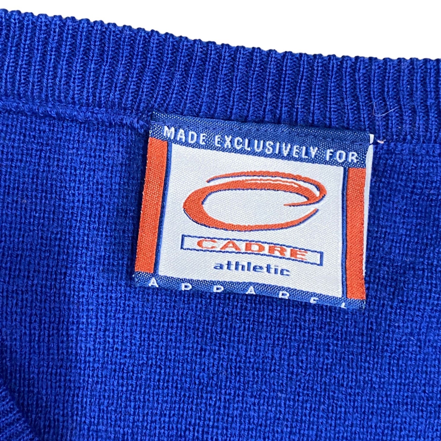 Vintage Cadre Athletic Florida Gators L Blue Sweater Vest Vneck Sleeveless Knit