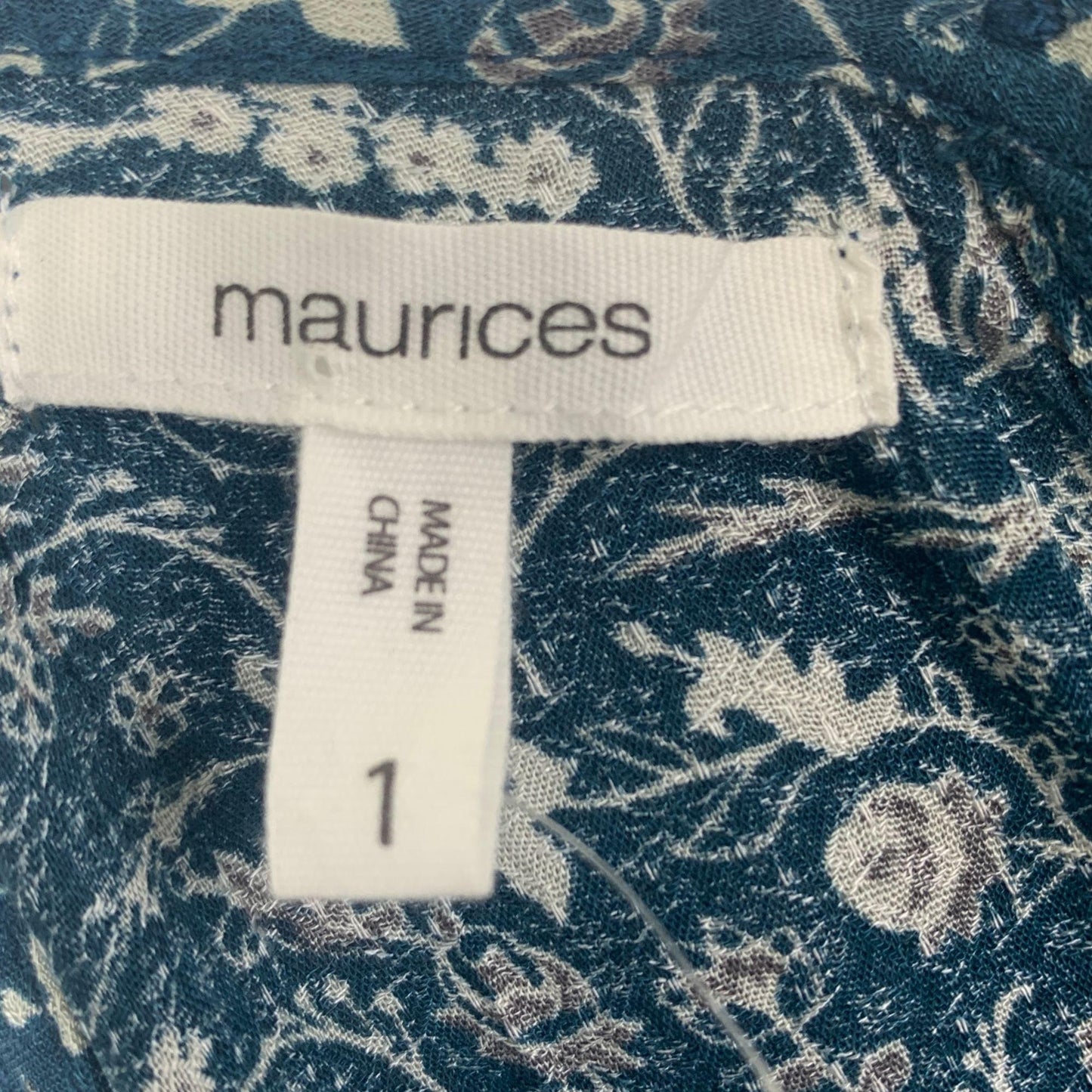 NWT Maurices Dress Floral Print Lace Trim Womens 16/18 Keyhole Back Knee Length