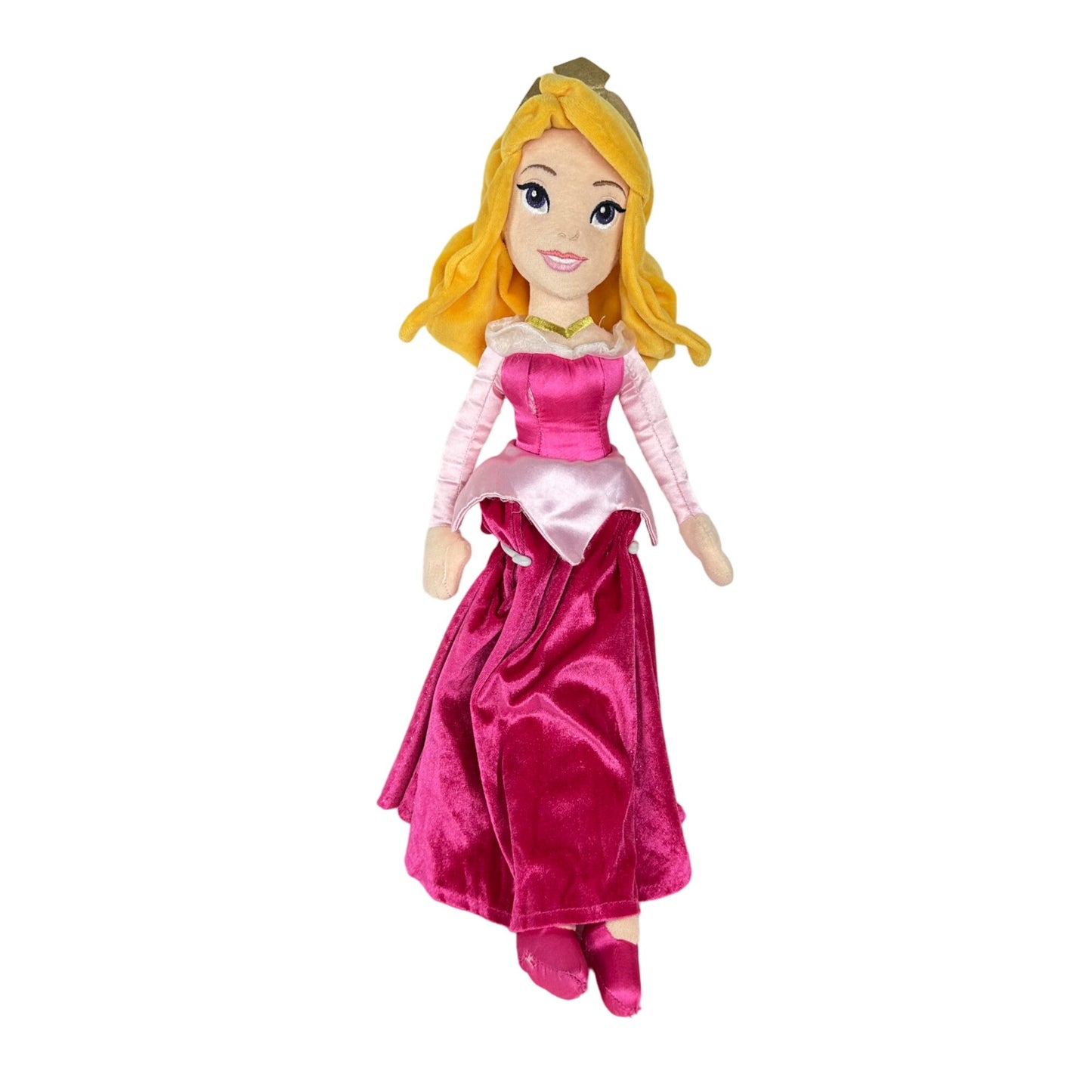 Disney Store Sleeping Beauty Princess Aurora 20" Plush Toy Doll Pink Animation