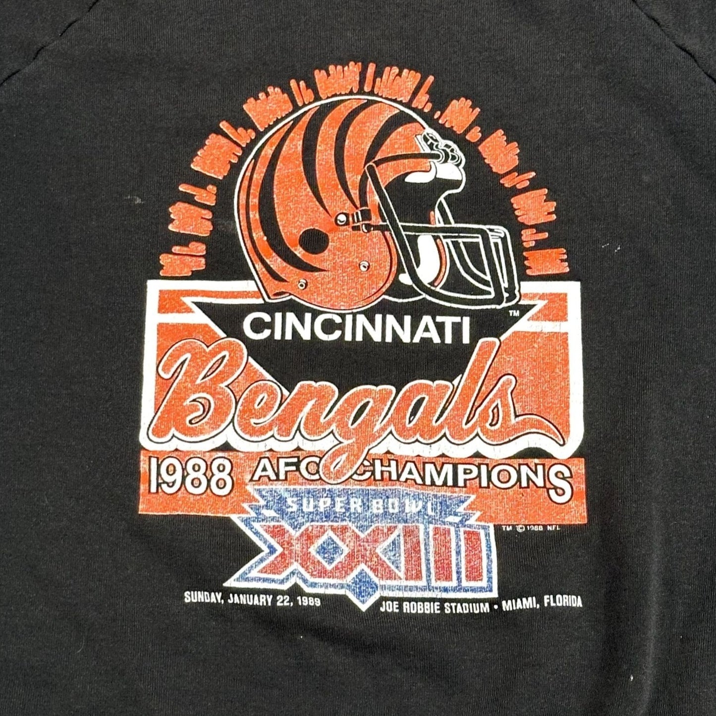 Vintage NFL Cincinnati Bengals XL Sweatshirt 1989 AFC Champions Superbowl XXIII