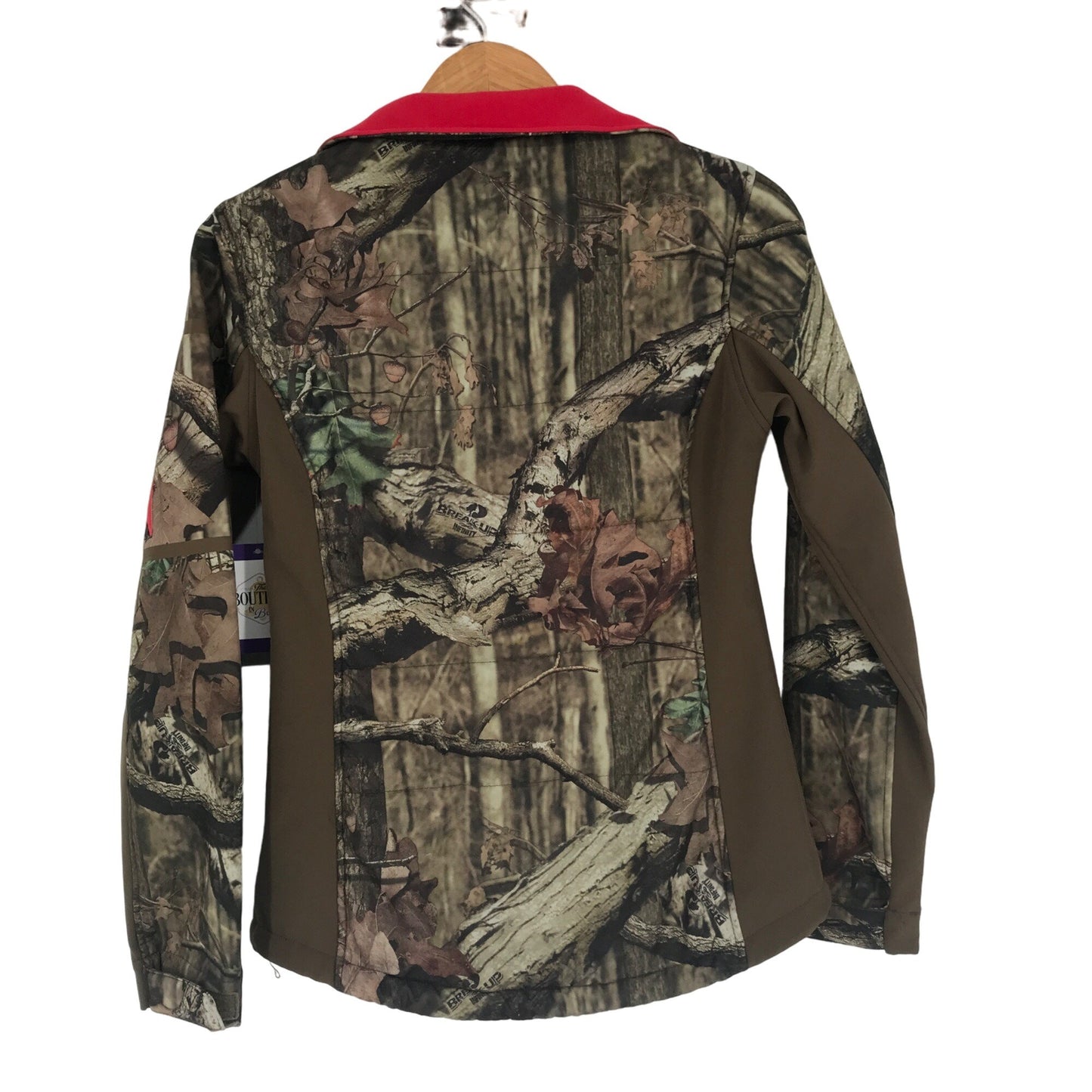 Mossy Oak Break-Up Infinity S 34/36 Camo Jacket Full Zip Pockets Red Accent Logo