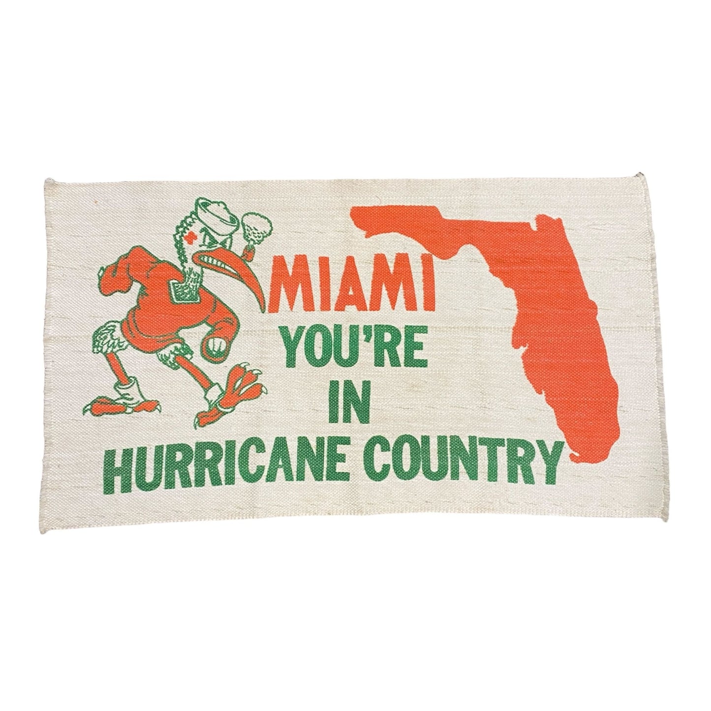 Vintage Miami Hurricanes Woven Rug