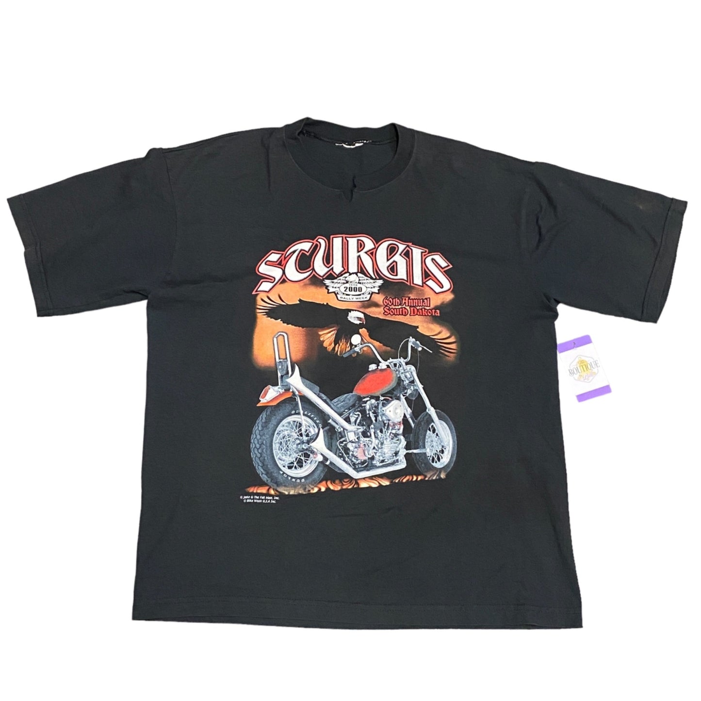 Y2K Vintage XXL Sturgis South Dakota 2000 60th Annual Bike Rally Week TShirt