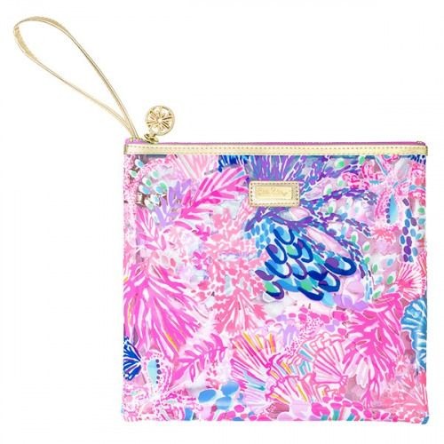 NEW - Lilly Pulitzer Beach Day Pouch Splendor in the Sand - 5 PC Set