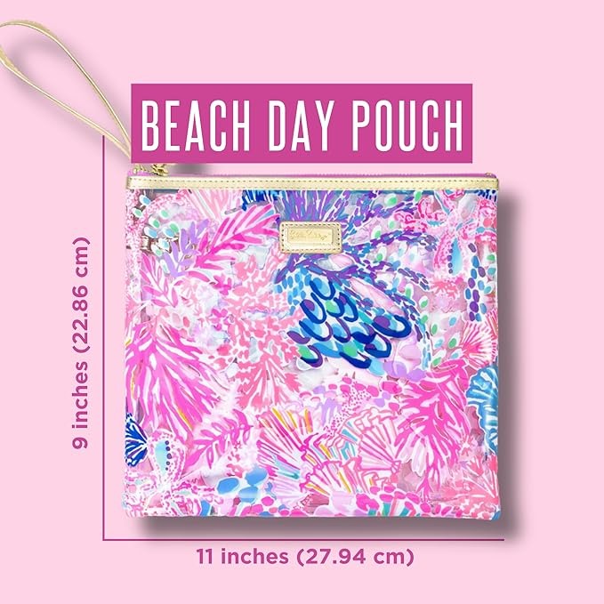 NEW - Lilly Pulitzer Beach Day Pouch Splendor in the Sand - 5 PC Set