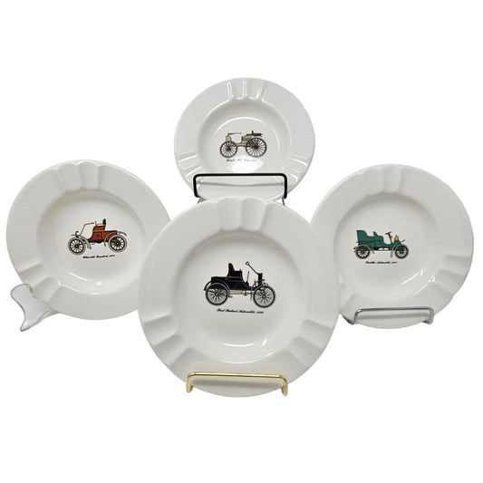 Vintage Harker Pottery Co. Automobile Ashtray Set of 4 Home Decor