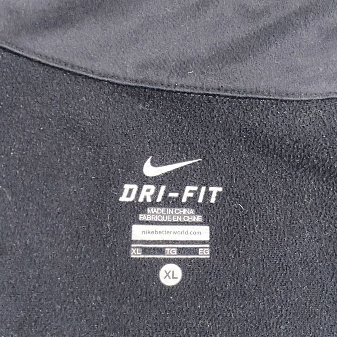 Nike Dri Fit Mens XL Black Track Jacket Full Zip Mock Neck Training Athleisure