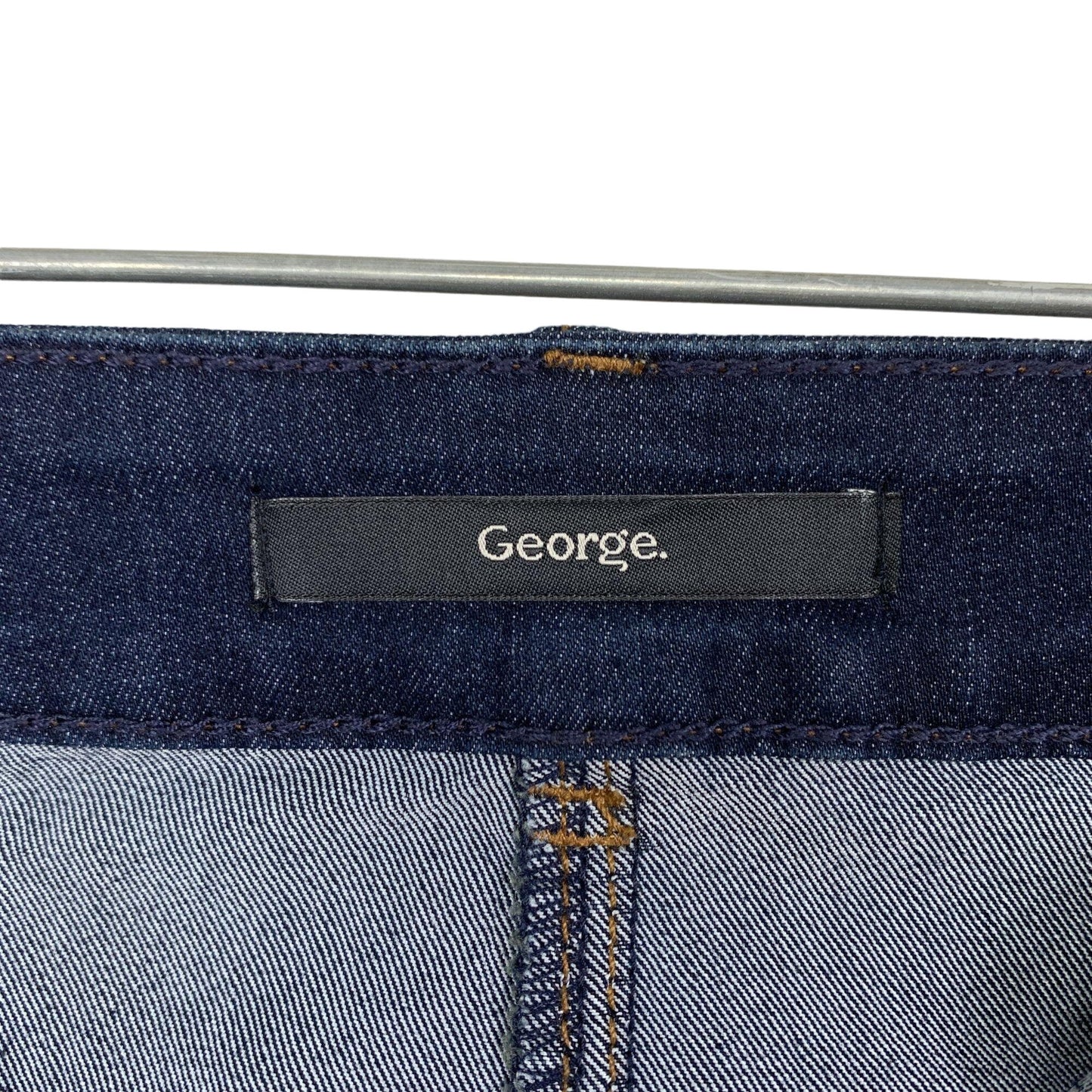 NWT George Womens 14 Denim Cropped Jeans Dark Wash Mid Rise Plus Size Stretch