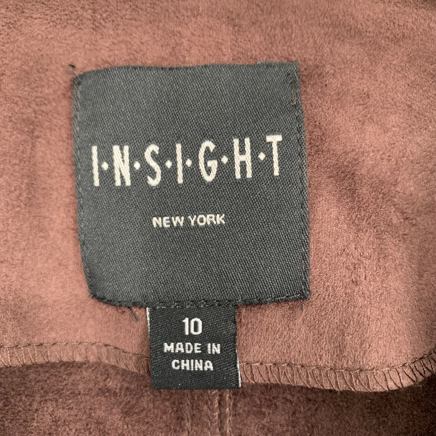 Insight 10 Brown Faux Suede Jacket Zipper Accent Long Hook Eye Casual Nordstrom