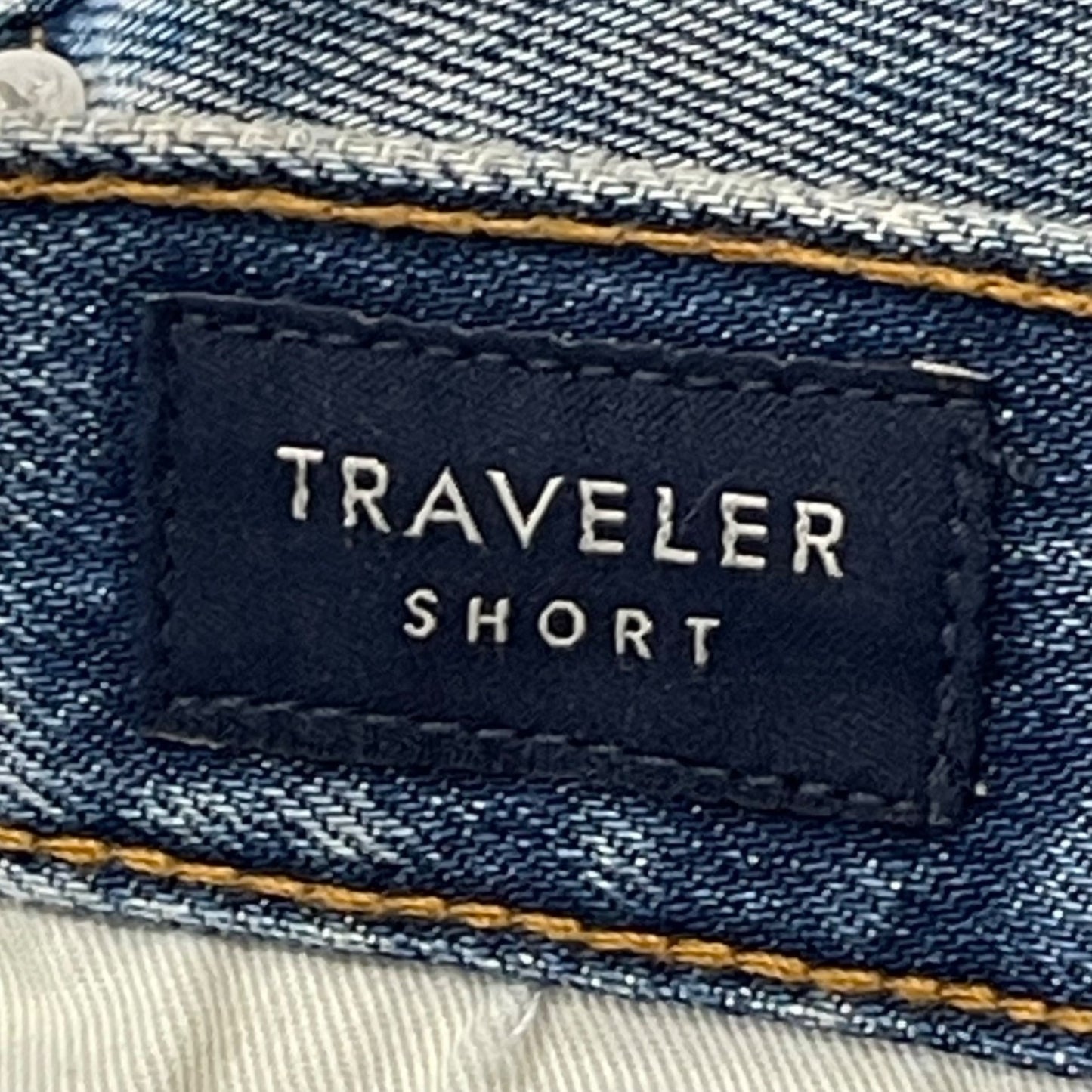 Lucky Brand 12/31 Jean Traveler Shorts Cut Off Bermuda Button Fly Stretch Denim